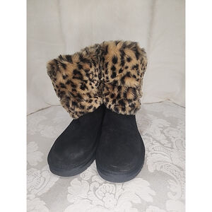 Koolaburra by UGG Dezi Short Cheetah Boots,sz6,EUC